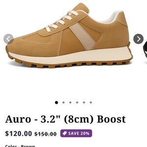 Women’s wedge inside  Tan Sneakers with Boost Sole
BRAND NEW